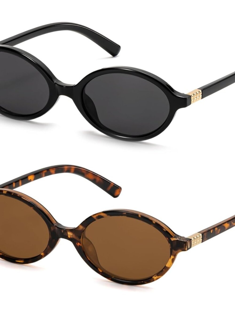 Retro Oval Sunglasses for Women Vintage 90s Y2K Trendy Designer Sun Glasses